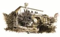 Finca Santa Marta, near Trujillo, Extremadura Spain, sepia watercolour 40 x 50 cm.  » Click to zoom ->